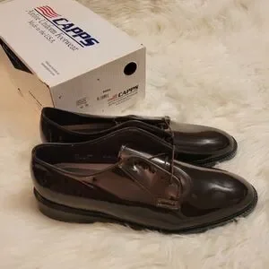 CAPPS Airlite Uniform Footwear men\'s Capital Brown Shiny Oxford Capps | Shoes | Capps Airlite Uniform Footwear Mens Brown  main image 4